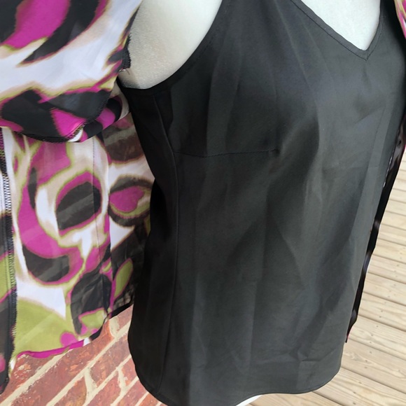 Worthington 2 In 1 Flutter Sleeve Top Size Small - Picture 7 of 8